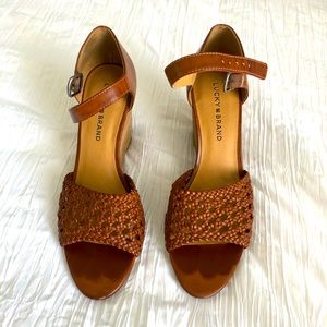 Lucky tan espadrilles size 8.5